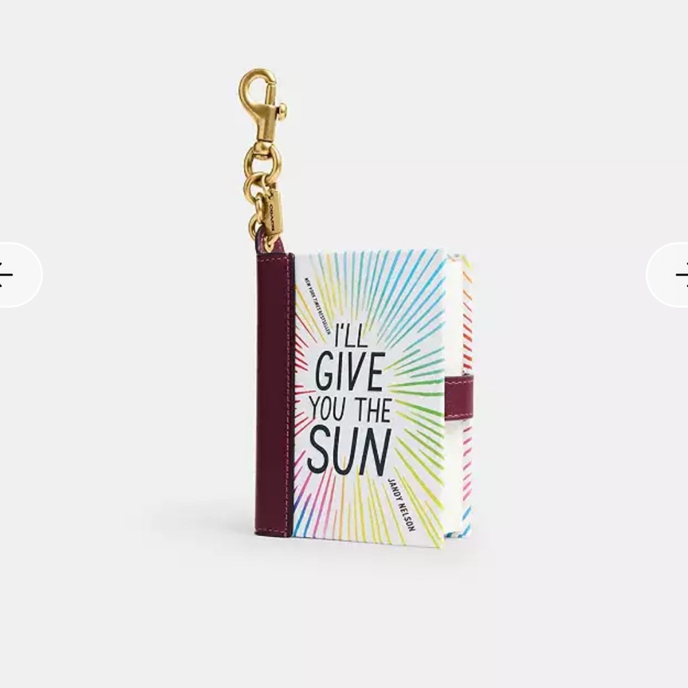 NWT Coach I'll Give You The Sun By Jandy Nelson Book Bag Charm
